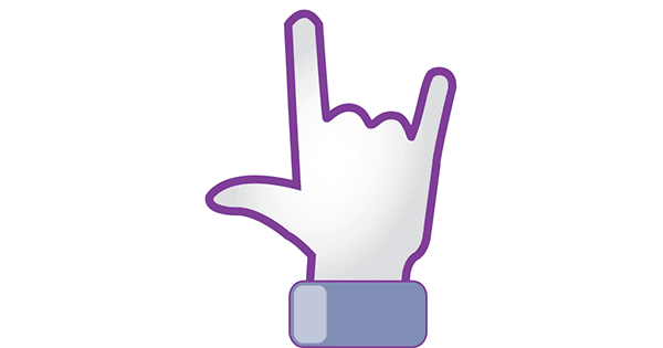 Rock On Symbol - Facebook Symbols and Chat Emoticons
